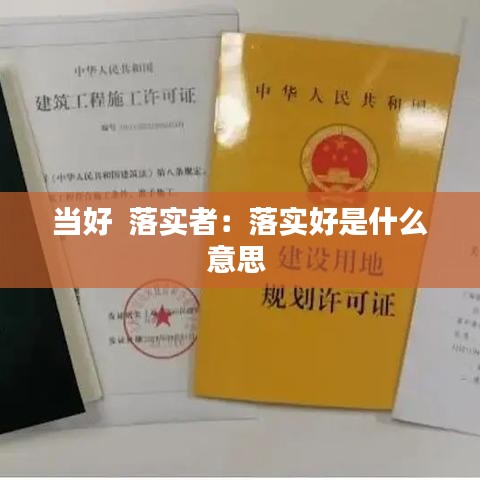 當(dāng)好  落實(shí)者：落實(shí)好是什么意思 