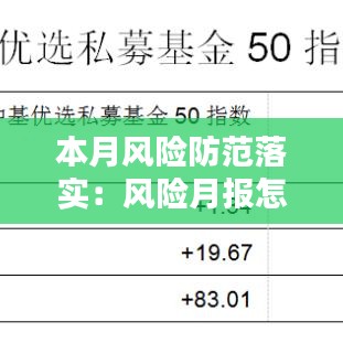 本月風險防范落實：風險月報怎么落實 