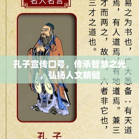 孔子宣傳口號(hào)，傳承智慧之光，弘揚(yáng)人文精髓
