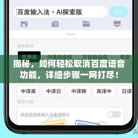 揭秘，如何輕松取消百度語音功能，詳細(xì)步驟一網(wǎng)打盡！