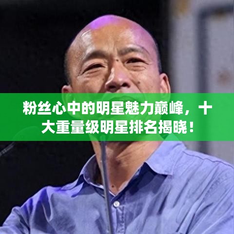 粉絲心中的明星魅力巔峰，十大重量級明星排名揭曉！