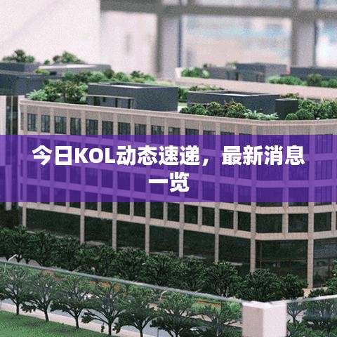 今日KOL動態(tài)速遞，最新消息一覽