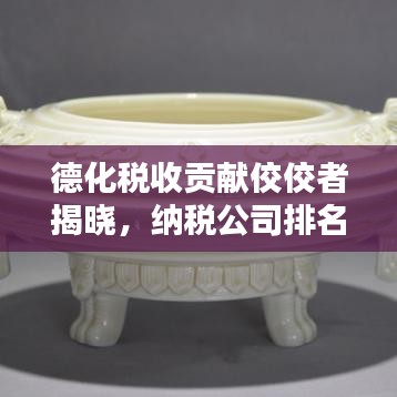 德化稅收貢獻佼佼者揭曉,納稅公司排名榜單出爐!