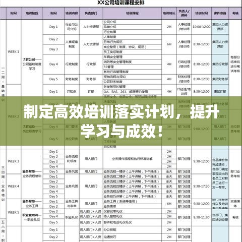 制定高效培訓(xùn)落實(shí)計(jì)劃，提升學(xué)習(xí)與成效！