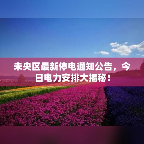 未央?yún)^(qū)最新停電通知公告，今日電力安排大揭秘！
